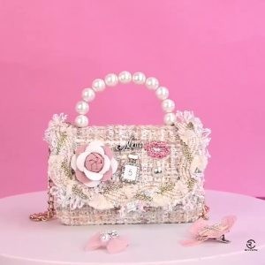 Factory wholesale beautiful pearl small purse kids mini girl handbags for cute girls