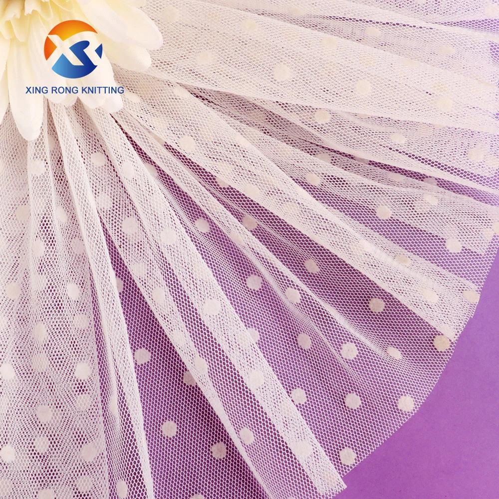 Factory wholesale cheap nylon colored soft tulle printed fabric