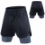 Import Factory wholesale high elastic 2 in 1 double layer sports shorts custom stretch training running jogger sweat shorts for men from China