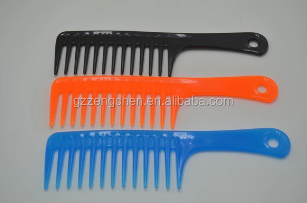 Factory wholesale wide teeth common mens plastic hair comb