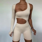 fall new style long sleeved  hollow sports jumpsuit fall 2021 apparel for women