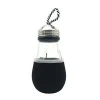 Fangjuu wholesale Mini creative clear glass water bottle light bulb shaped drink cup with screw cap