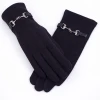 Fashion Pure color metal accessory gloves  winter women cycling gloves