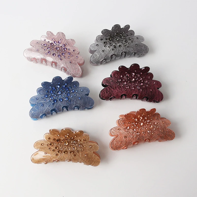 Fashion wholesale pricenew design custom korean acetic decorative rhinestone hair claw hair clip