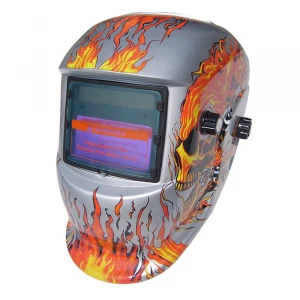 Fire Skull Pattern Solar Auto Darkening Welder Mask Tig Grinding Soldering Welding Helmet Face Mask