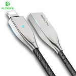FLOVEM 1.2 M USB Cable For IPhone 8 With LED Breathing Light For IPhone X Data Cable For iPad Data Charger Phone Cord