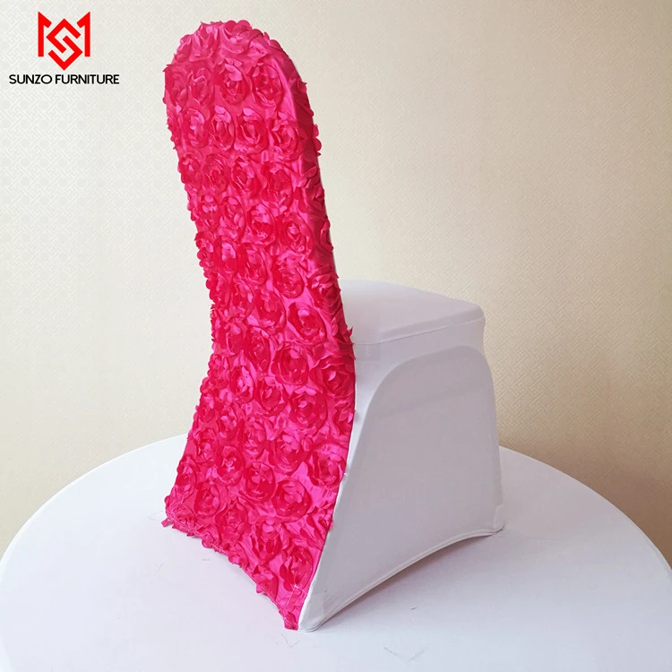 Flower Spandex Rosette Wedding Chair Covers Seat Party Banquet Hotel Decor