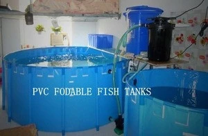 Foldable and collapsible pvc aquaculture equipment fish farming tanks