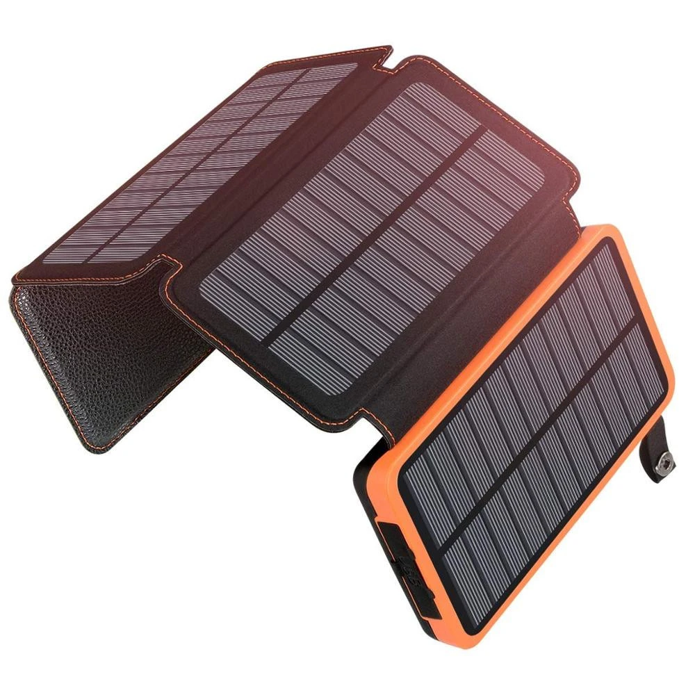Foldable waterproof  solar energy panel charger powerbank  power bank 20000mah	20000 solar powerbank