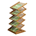 Foldable Zigzag A4 A5 Magazine Rack Catalog Paper Brochure Store Holder Stand