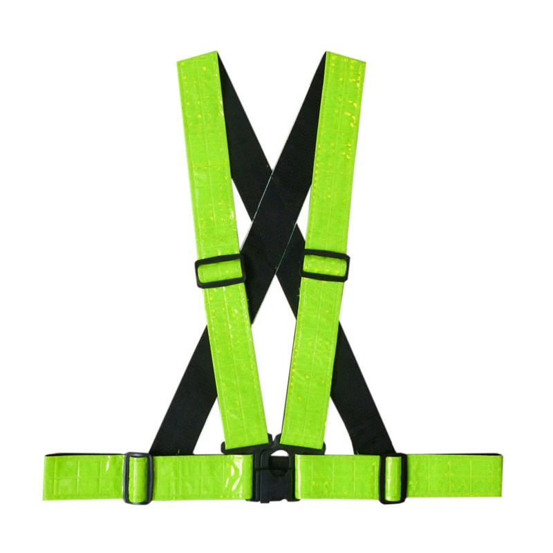 For outdoor safety fluorescent green reflective elastic safety vest belt