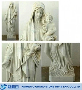 For sale carving white marble granite stone virgin mary statue
