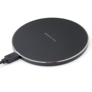 For Samsung For Iphone Qi Certified Fast Charging Universal Wireless Charger Pad 10W Aluminum Metal 2019 New Trending Charger