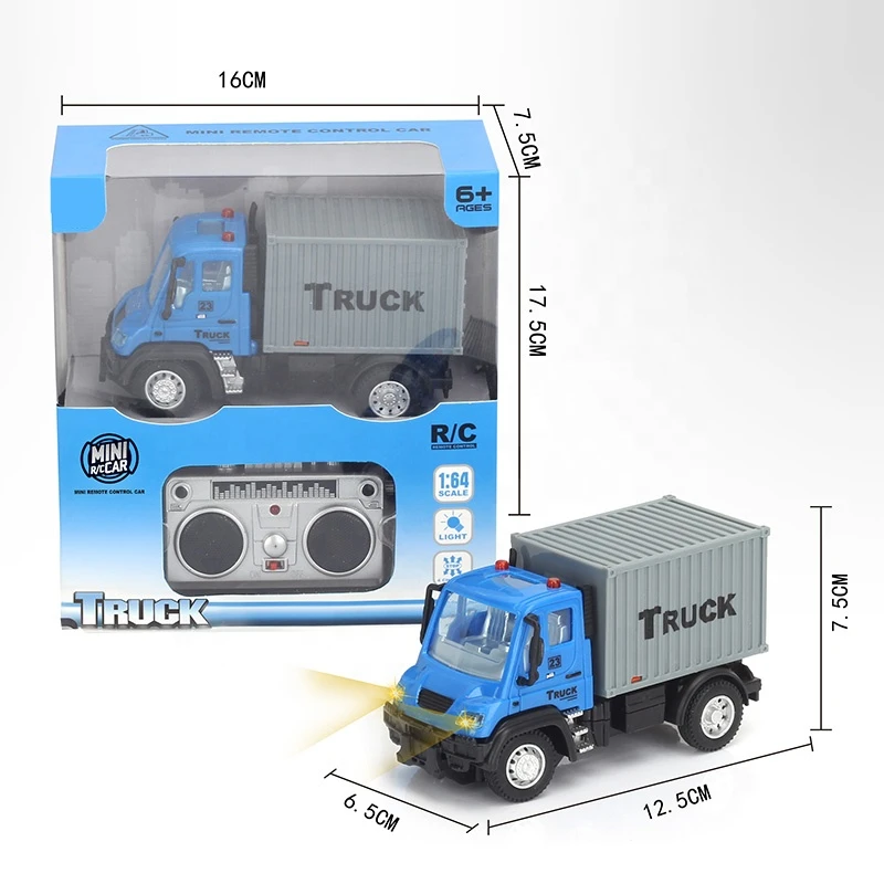 Four-way mini 1:64 remote control transportation container truck toy