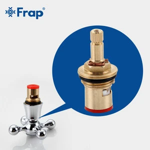 FRAP Brass Faucet Cartridge Double Handel Kitchen Basin Water Tap Valve F52-4