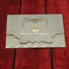 Free Printing Luxurious Muslin Arabic Wedding Invitation Card, Lowest price manufacturer wedding greeting cards