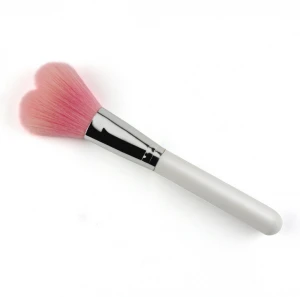 Free Sample Heart Shape Blush Brush with Premium Soft Synthetic Hair