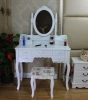 French style home furniture mirrored makeup dresser with mirror dressing table