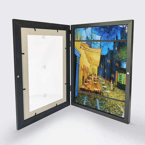 Front Opening Changeable Children  Kids Art Frame Storage  Kids Art Display Wood Picture Frame