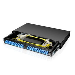 FTTH 12-24 Port SC/FC/ST/LC rack mount Splicing fiber Optic patch panel/Termination Box/ODF