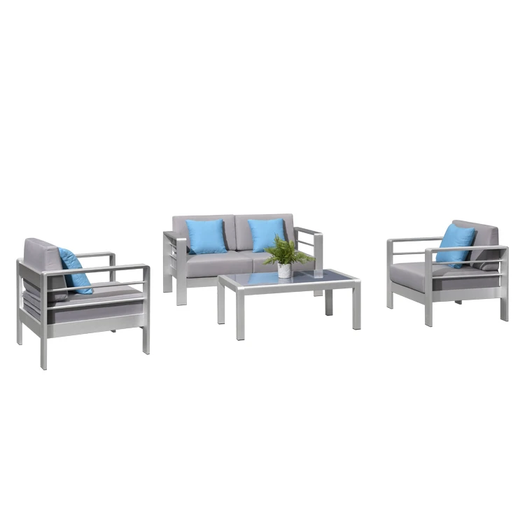 Garden Outdoor Lounge Modern Sectional Sofa  Aluminum Patio Set Furniture