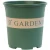 Import garden supply round indoor outdoor decor nursery gallon small plant black green pot flower pot plastic from China