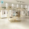 Garment Rack Floor Standing Clothing Shop Stainless Steel Round Metal Clothes Display Rack