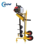 Gasoline engine manual hole earth auger drill machine