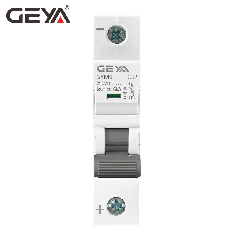 GEYA Din Rail DC MCB 6KA 2P 63A 500V Mini Circuit Breakers DC for Solar PV System Disconnecting Switch OEM ODM