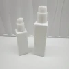 Glass square cosmetic bottle 30 ml 50 ml 100 ml 120 ml white glass bottle and 50 gram glass jar with lid for skin care