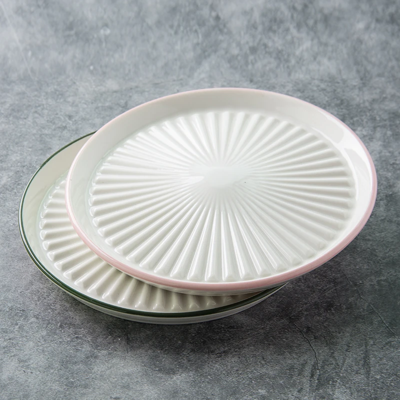 Glazed high quality home/restaurant/hotel tableware 6.5 inch porcelain dinner japanese plates round