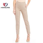 Glen Plaid Twill Tyrell Pants Flat front silhouette Wide waistband 2x hook zip fly