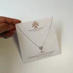 Gloss finish paper card jewelry card with copper foil printing