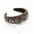 Import Go Party New Fashion Hair Accessories Baroque Rhinestone Geometric Sponge Headband Wide Side Full Colorful Crystal Hairband from China