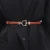 Import Gold Buckle Thin Belts Women Adjustable PU Leather Belt Ladies Dress Waistband from China