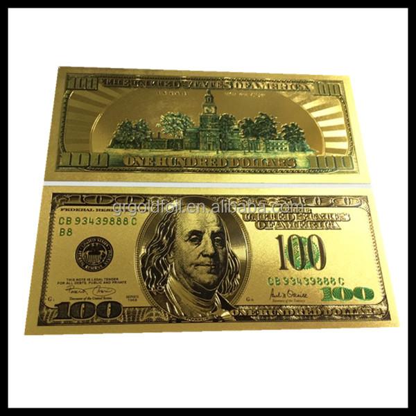 Buy Gold Foil 24k Pure Gold Banknotes Gift And Craft Souvenir Banknotes ...