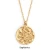 Import Gold plated  restoring ancient ways relief Taurus zodiac Necklace from China
