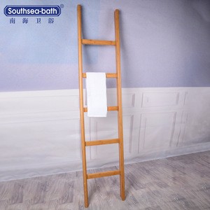 Good Design Bamboo Bathroom Long Ladder Towel Rack for Sale