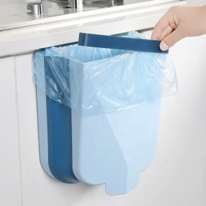 Good quality folding waste bin kitchen trash can hanging rubbish bin