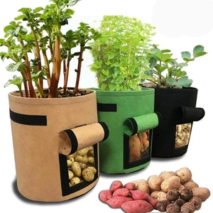 green house stackable outdoor garden felt pototo grow bag planting pouch for plants