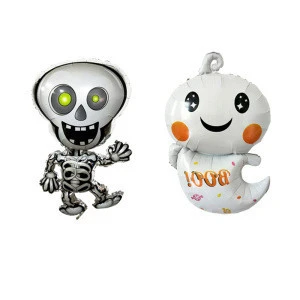 Halloween balloon set holiday celebration party supplies decoration skull pull flag spiral pendant