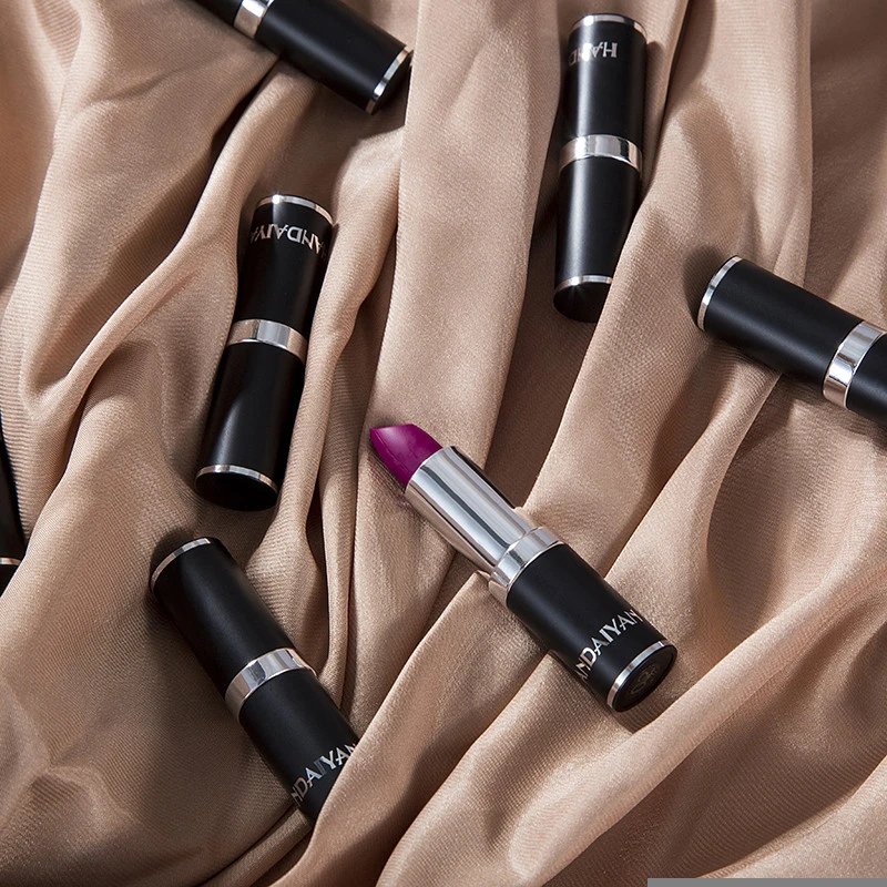 HANDAIYAN 12 Colors Organic Lipstick Private Label Makeup Matte 24 Hour Long Lasting Lipstick