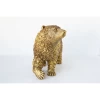 Handmade Luxurious Sculpture Gold Plating Resin Animal Bear Craft for Home Decoration