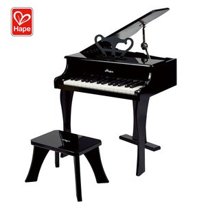 Hape Funny New Arrival Boy Black Cheap Wooden Grand Piano Sale,Piano Keyboard Toy