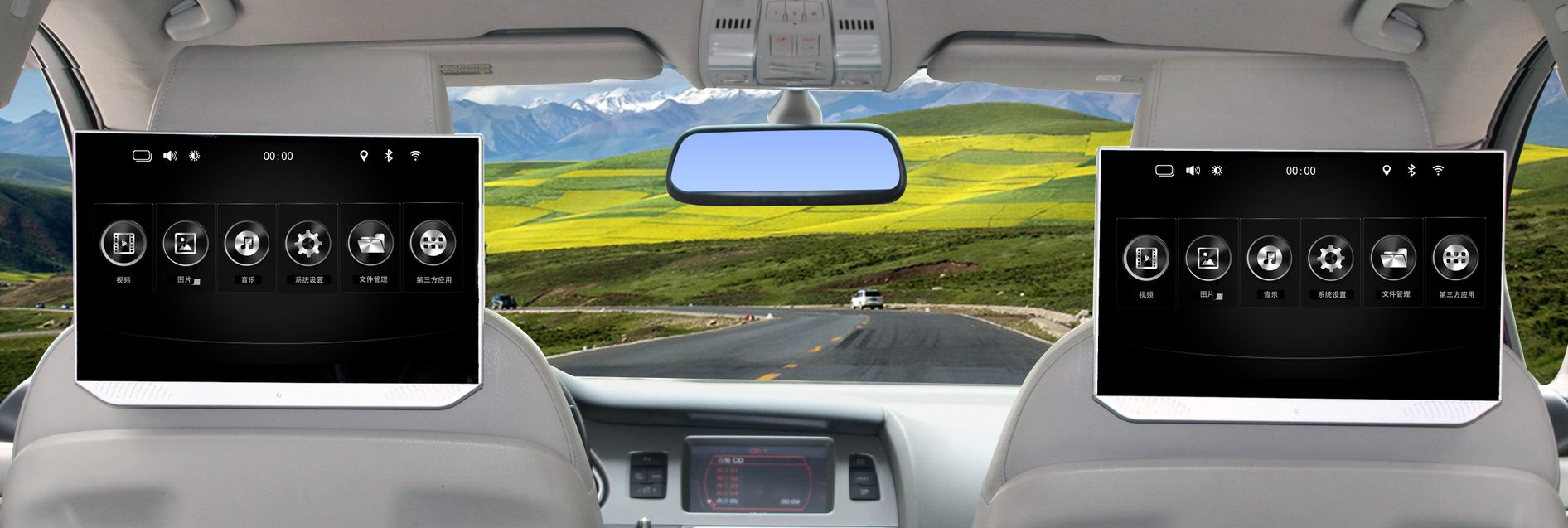 Buy Headrest Display Monitor Android 9.0 12v Car Tv Player Touch Screen ...