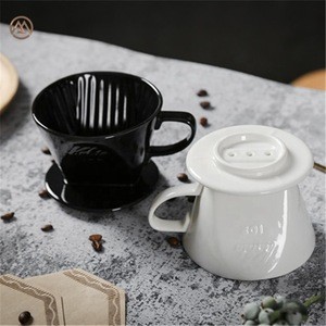 Heat Resistance Funnel-shaped Coffee Dripper Set Filtration Drip Filter Cup Tea Ceramic