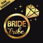 Hen Bachelorette party foil metallic silver face water transfer film printing temporary bride wedding tattoos