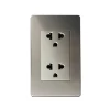 High quality 3 pin stainless steel wall socket