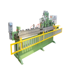 High quality abrasive belt skiving machine with auto spray gluing