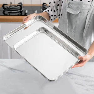 High Quality Aluminum Sheet Pan/Food Tray/Baking Pan Bakery Oven Use Cookie And Baking Sheets